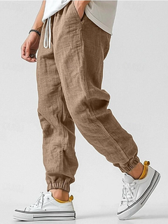 Bequeme Sommerhosen aus Leinen - Clive in Khaki