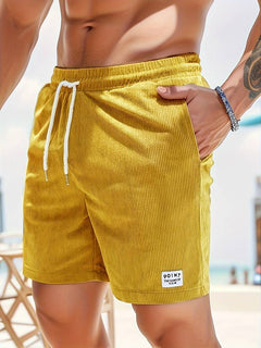 Bequeme sportliche Strandshorts - Marko in Gelb