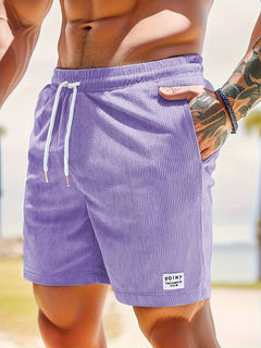 Bequeme sportliche Strandshorts - Marko in Lila