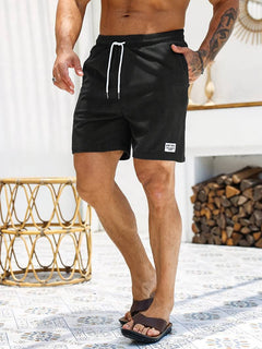 Bequeme sportliche Strandshorts - Marko in Schwarz