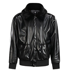 Bequeme Vintage-Lederjacke - Wolfhardt in Schwarz