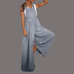 Bequemer Denim-Jumpsuit - Valeska in Grau