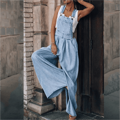 Bequemer Denim-Jumpsuit - Valeska in Hellblau