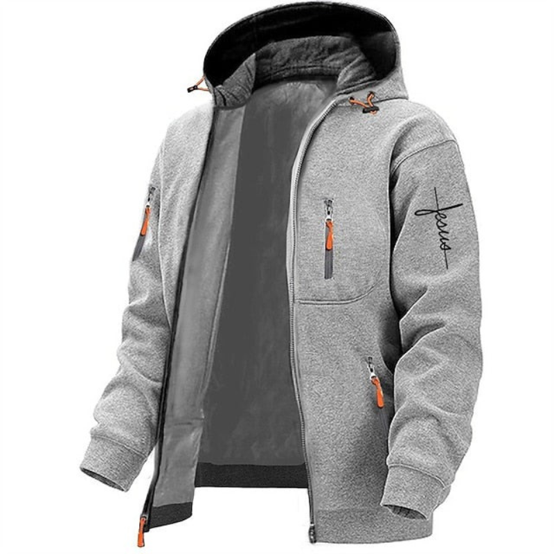 Bequemer Kapuzenpullover für Herren | Reißverschluss
