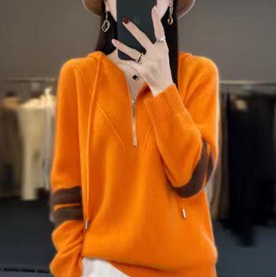 Warmer Pullover mit Kapuze - Olea