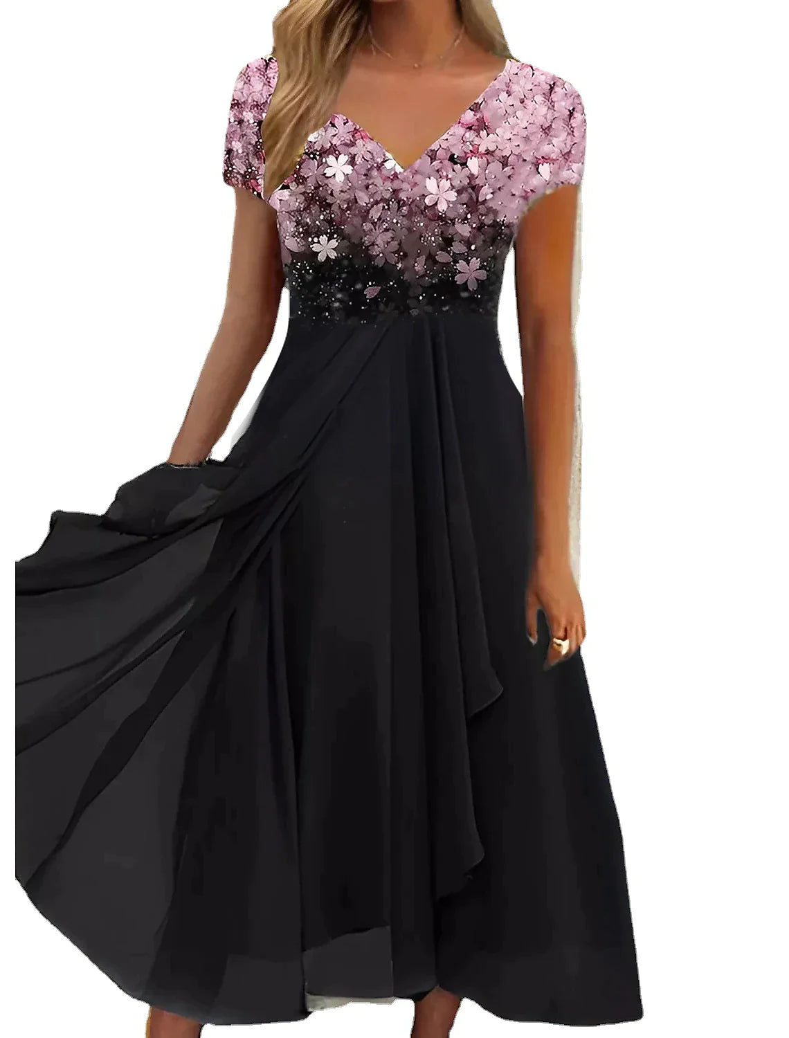 Bequemes geblümtes Sommerkleid - Liselotte