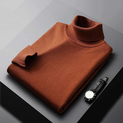 Bertram | Herren Rollkragenpullover Langarm in Rost