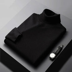 Bertram | Herren Rollkragenpullover Langarm in Schwarz