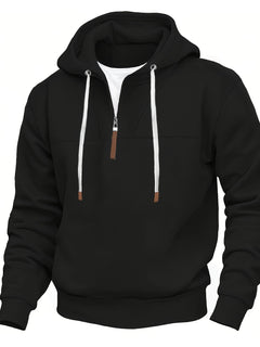Kolton – Kapuzen  Kapuzenpullover Mit Halbem Reißverschluss in Schwarz