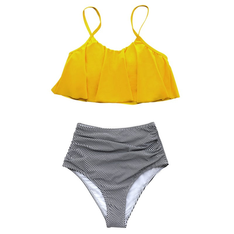 Laura® | Bunter Bikini mit Rüschen