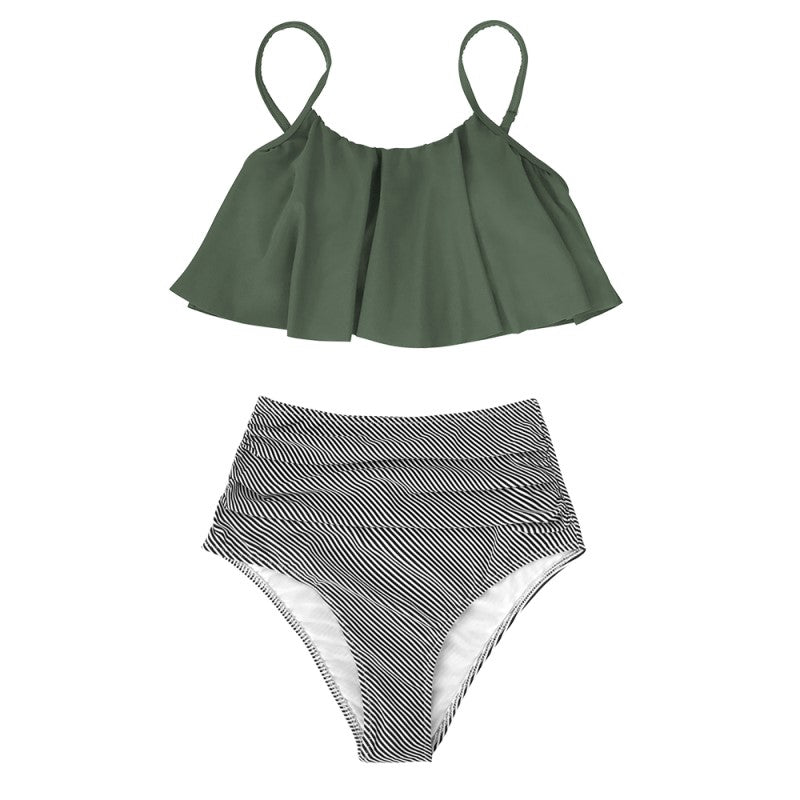Laura® | Bunter Bikini mit Rüschen