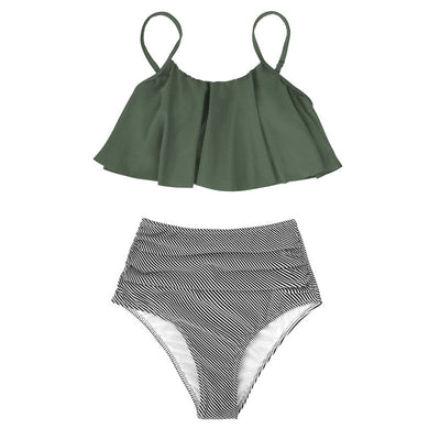 Laura® | Bunter Bikini mit Rüschen