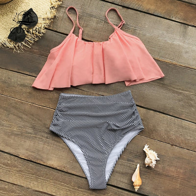 Laura® | Bunter Bikini mit Rüschen