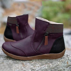 Birgit | Damen Bequeme Wasserdichte Orthopädische Stiefel in Lila