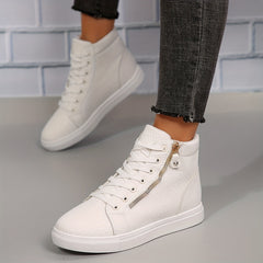 Birte | Damen High-Top Sneaker in Weiß