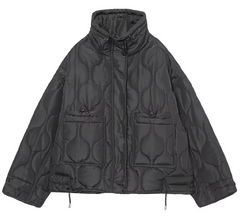 Kylene | Manteljacke mit Taschen in Schwarz