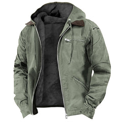 Björn | Herren Winterparka mit Kapuze in Grün