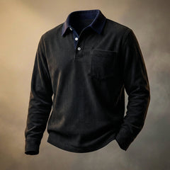 Orvion - Soft-Touch-Polohemd in Onyx Schwarz