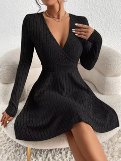 Zarelle | Langärmliges Kleid in Schwarz
