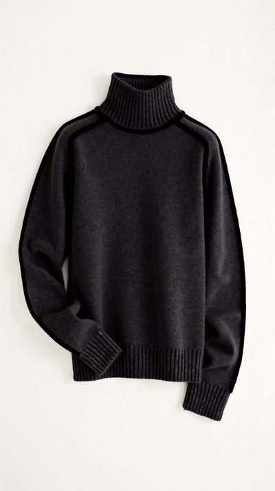 Catalina - Strickrollkragenpullover - Kontrastierende Linien