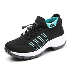 MotionEase - Komfortschuhe - Laufschuhe in Schwarz / Hellblau
