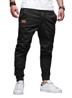 Finn | Gerade Casual-Hose mit Stretch (1+1 Gratis) in Schwarz