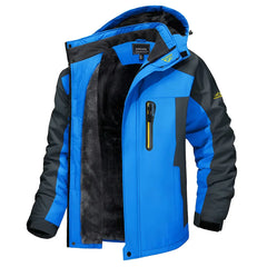 Klaus | Fleece-Winterjacke in Blau