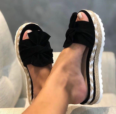 Solegenius - Orthopädische Sandalen mit Schleifendetail in Schwarz