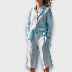 Isa – Hemd-Set mit Shorts in Blau