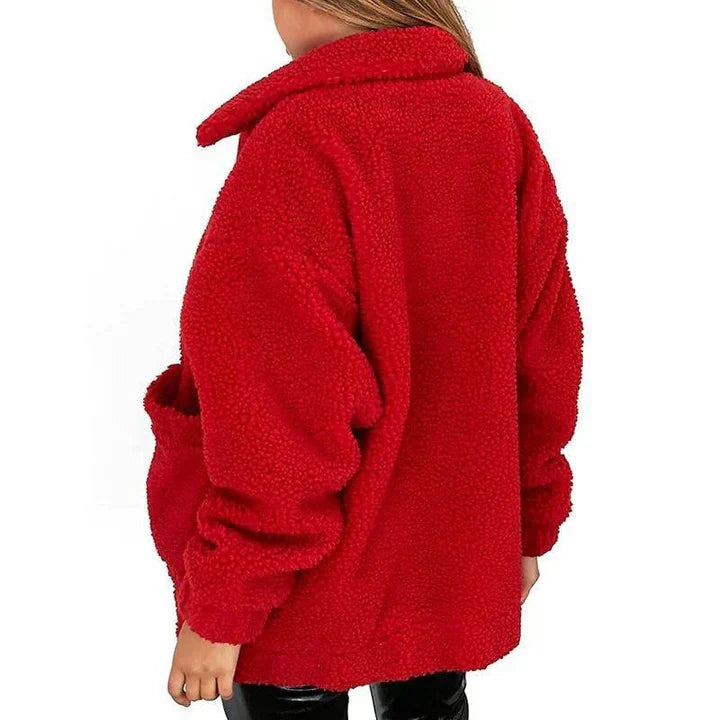 Tulsa - damen fleece sweatshirt mit breitem kragen