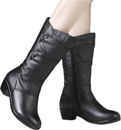 Schwarze Winterstiefel für Damen | Warme in Schwarz