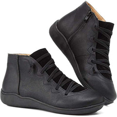 Liana | Trendige orthopädische Stiefelette in Schwarz