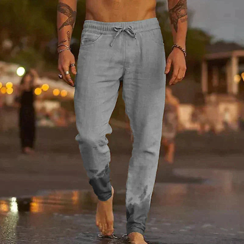 Leinenhose mit Kordelzug für Herren