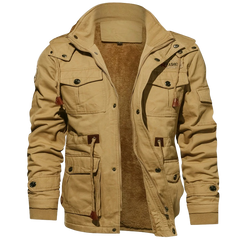 Herren Winterjacke | Utility Design Mit Warmem Innenfutter in Khaki