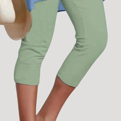 Brunhilde | Damen Capri Leggings 3/4 Länge in Grün