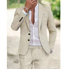 Bruno | Herren Eleganter Zweiteiliger Anzug in Weiß