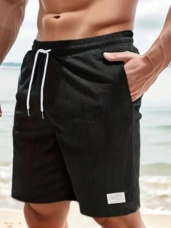 Bruno | Herren Sommer Shorts mit Kordelzug in Schwarz