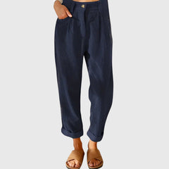 Mara | Damen Cordhose stylisch modern elegant in Blau