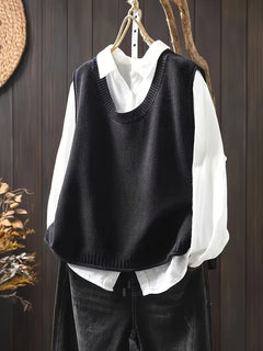 Rowan | Gestrickter Cardigan in Schwarz
