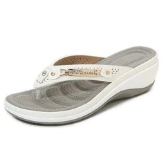 Miranda® | Weich gepolsterte Flip-Flop-Sandalen in Weiß