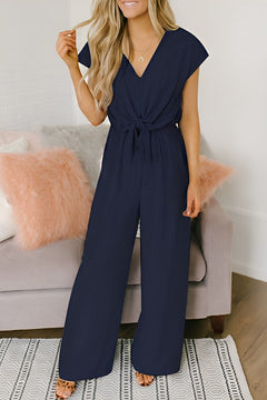 FashionStreet - Jumpsuit ohne Rücken, locker geschnitten in Marineblau