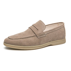 Jano - Business-Lederschuhe in Übergröße in Khaki