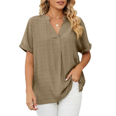 Raamah - klassische Bluse in Dattelpflaume
