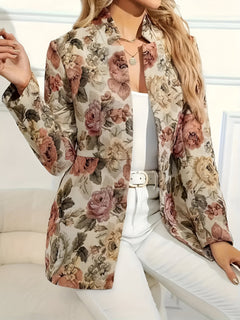 Alethea | Eleganter Floral Open-Front Blazer in Mehrfarbig