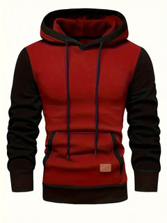 Ferguson – Langarm Kapuzenpullover Mit Tasche in Rot