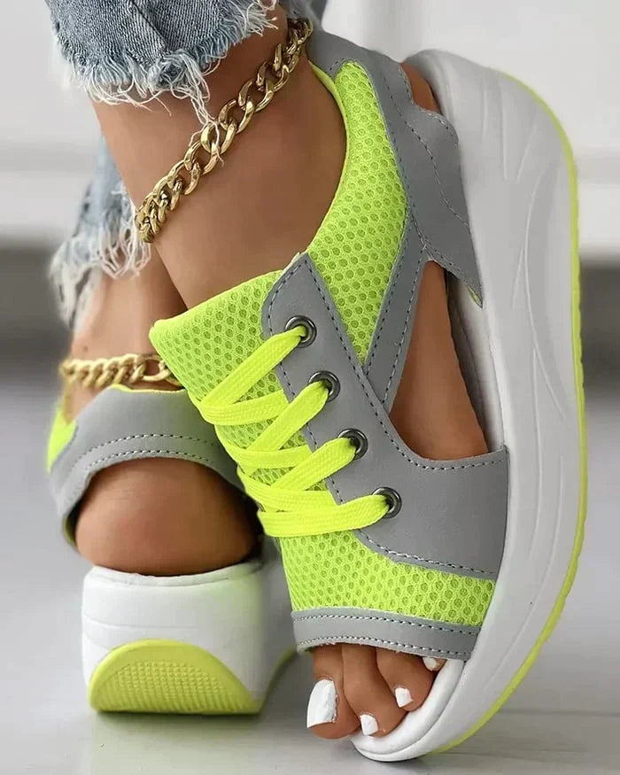 Milagros® | Stilvolle Sandalen mit Kontrasteinsatz und Fußgewölbeunterstützung