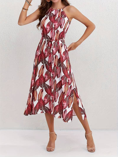 Jocelyn® | Neckholder-Strandkleid mit Blattmuster