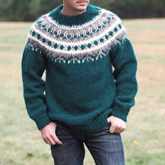 Hayden – Isländischer Pullover in Grün