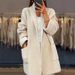 Amelie™ | Strickpullover mit Taschen in Beige