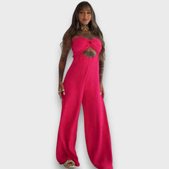 Salome – Jumpsuit mit Cut-out und Rückendetail in Rosa